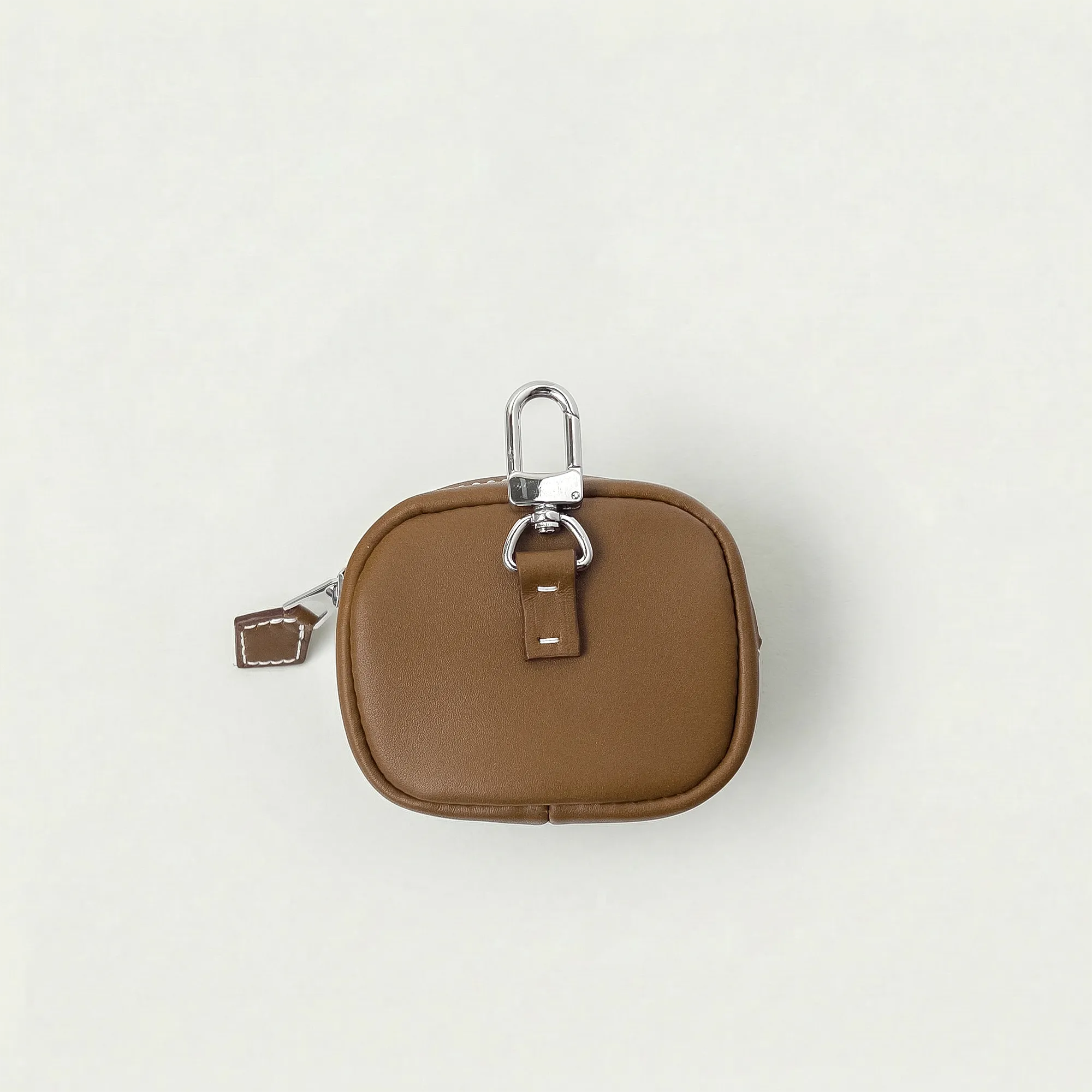 Airpods Zipped Pouch - Saddle Tan