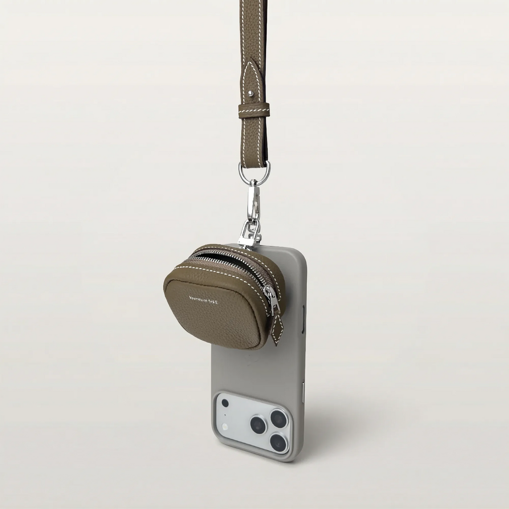 Airpods Zipped Pouch - Taupe