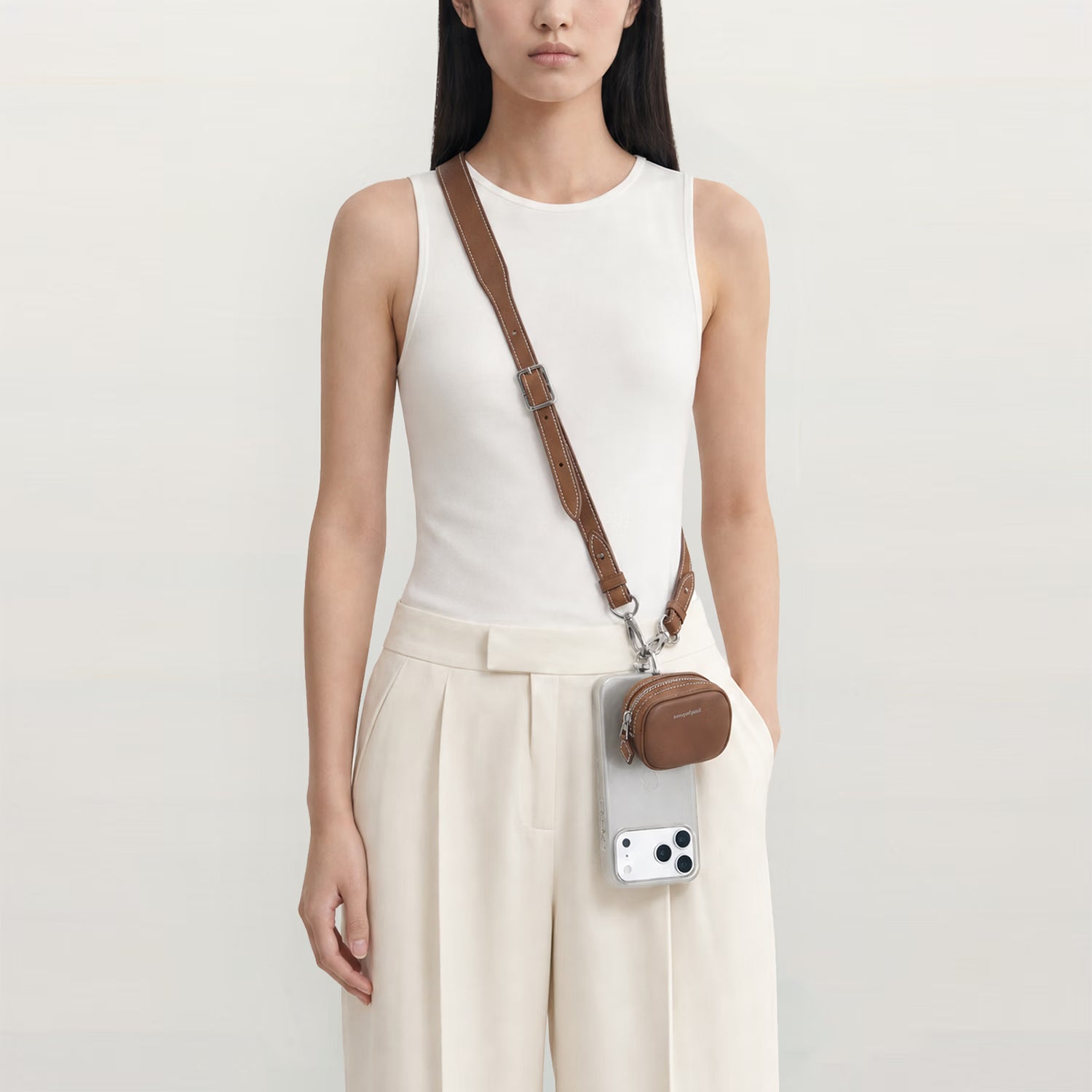 Lanyard Strap — Saddle Tan