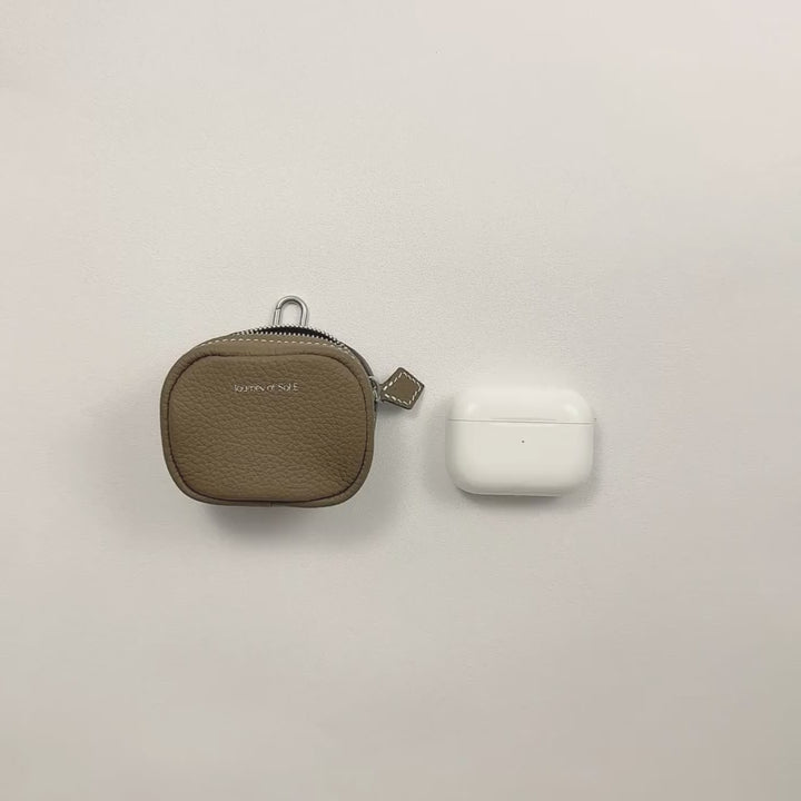 Airpods Zipped Pouch - Taupe
